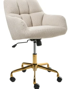 Sedia da scrivania PALMDALE Bouclé Beige chiaro