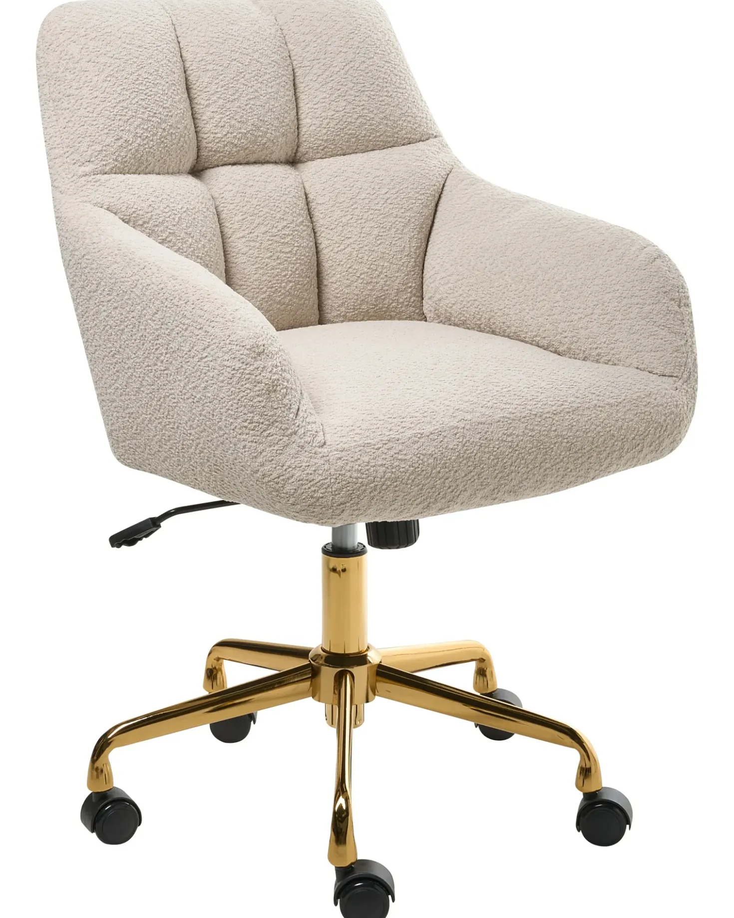 Sedia da scrivania PALMDALE Bouclé Beige chiaro
