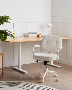Sedia da scrivania PARAMUS Tessuto Bianco sporco