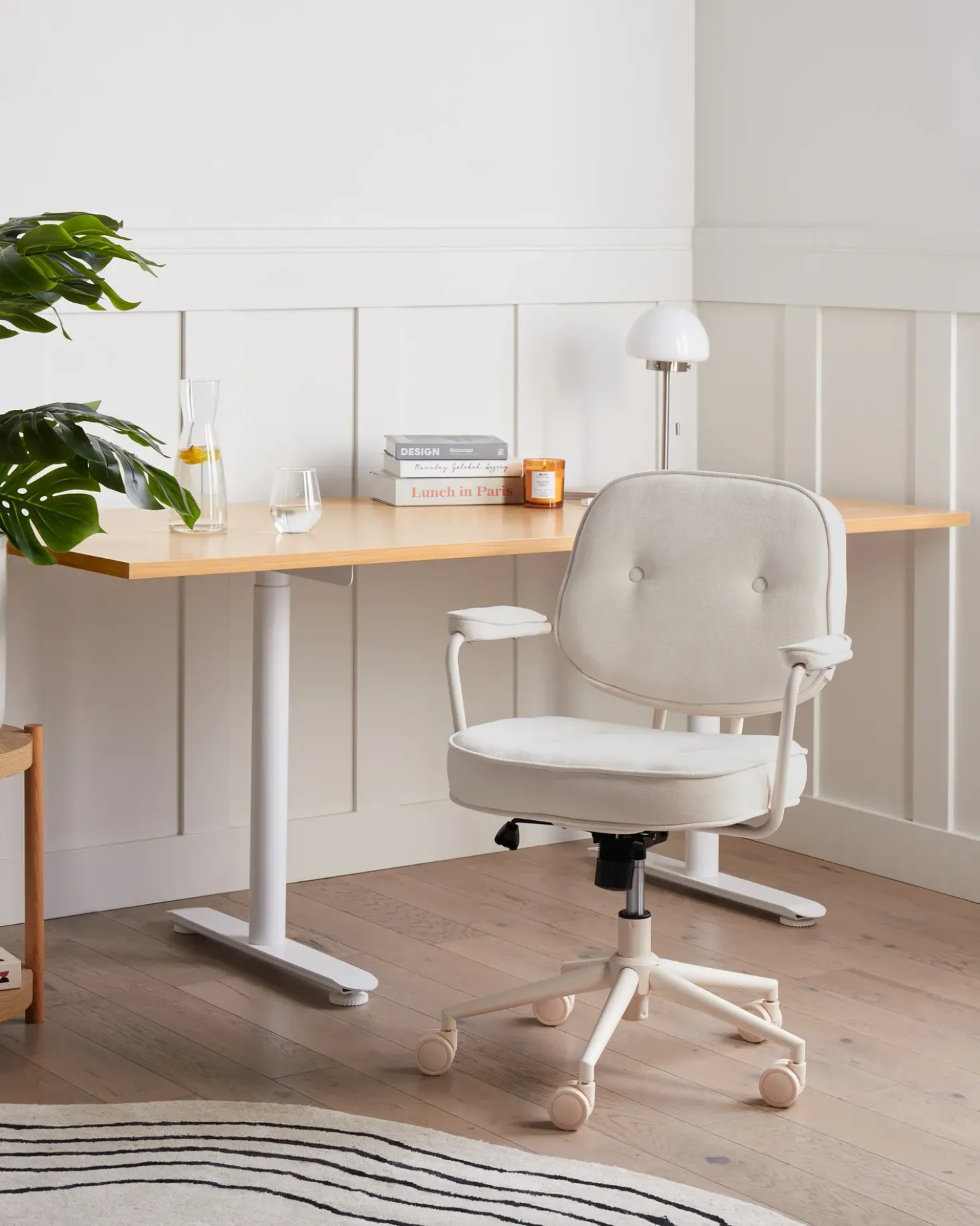 Sedia da scrivania PARAMUS Tessuto Bianco sporco