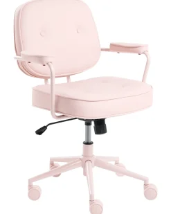 Sedia da scrivania PARAMUS Pelle sintetica Rosa pastello