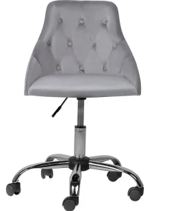 Sedia da scrivania PARRISH Velluto Grigio