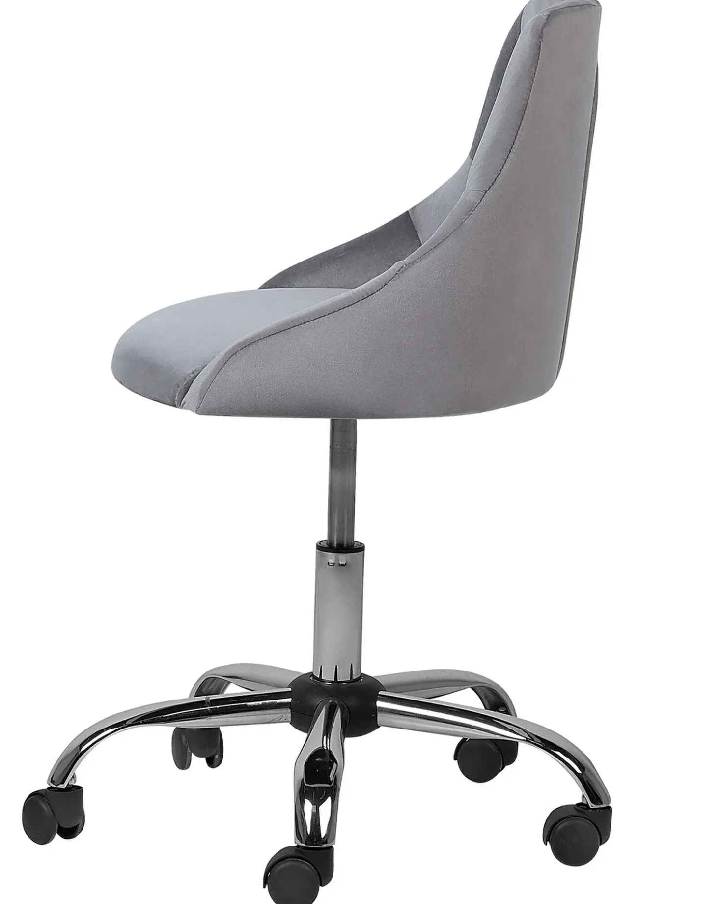 Sedia da scrivania PARRISH Velluto Grigio