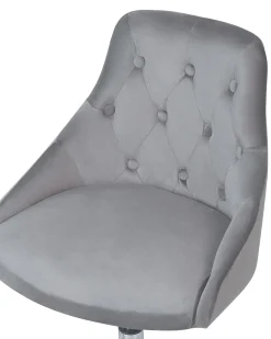 Sedia da scrivania PARRISH Velluto Grigio
