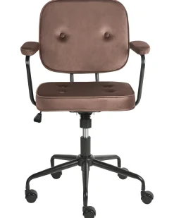 Sedia da scrivania PAWNEE Velluto Marrone