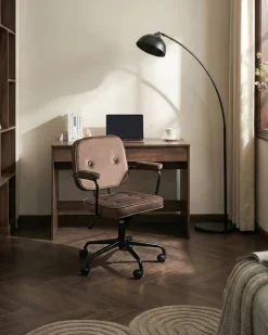 Sedia da scrivania PAWNEE Velluto Marrone