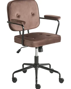 Sedia da scrivania PAWNEE Velluto Marrone