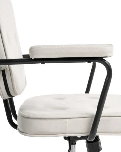 Sedia da scrivania PAWNEE Velluto Beige chiaro