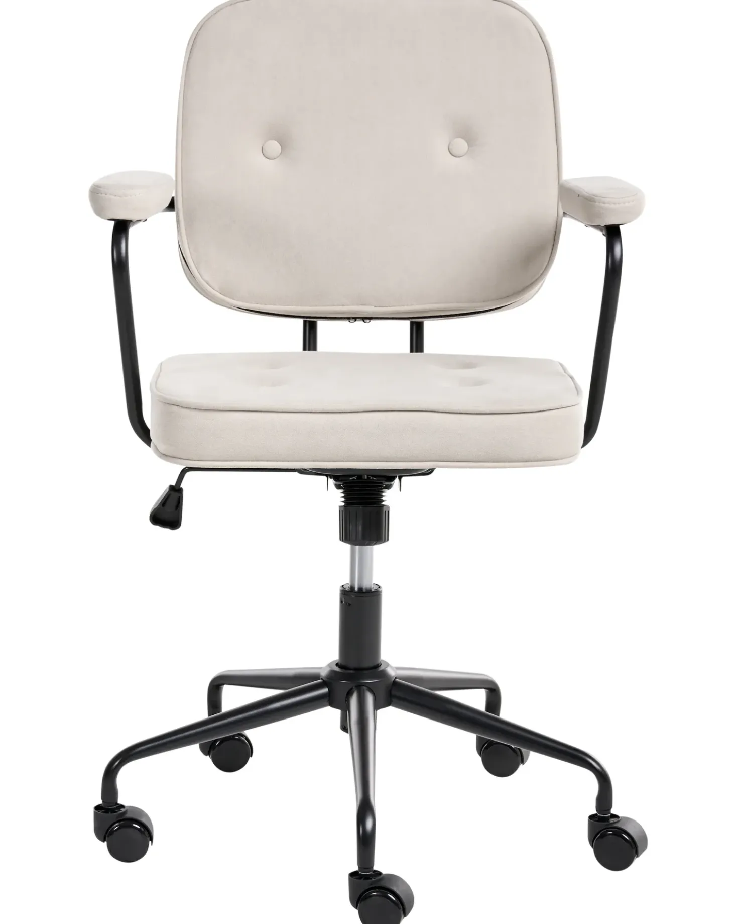 Sedia da scrivania PAWNEE Velluto Beige chiaro