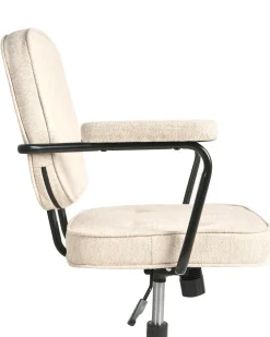 Sedia da scrivania PAWNEE Tessuto Beige chiaro