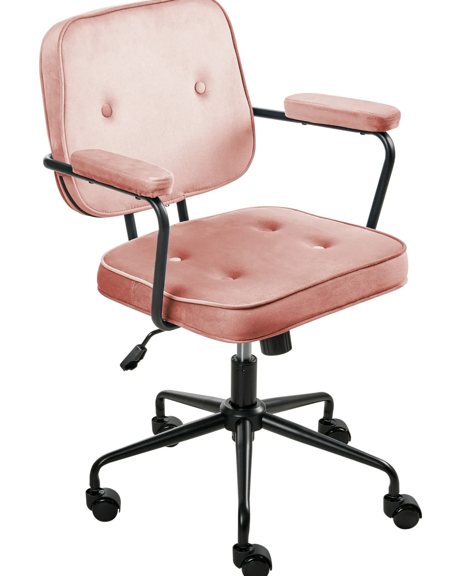 Sedia da scrivania PAWNEE Velluto Rosa