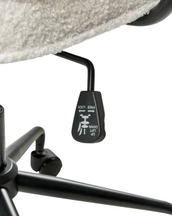 Sedia da scrivania PAWNEE Bouclé Bianco sporco