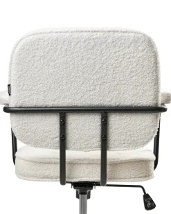 Sedia da scrivania PAWNEE Bouclé Bianco sporco