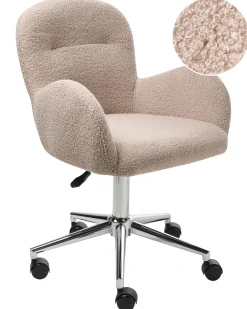 Sedia da scrivania PRIDDY Bouclé Beige