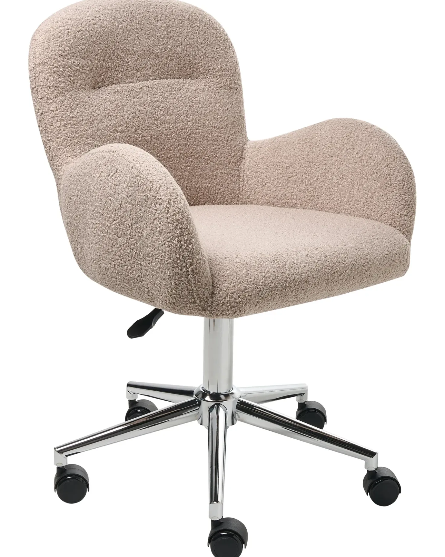 Sedia da scrivania PRIDDY Bouclé Beige