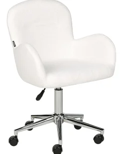 Sedia da scrivania PRIDDY Bouclé Bianco sporco
