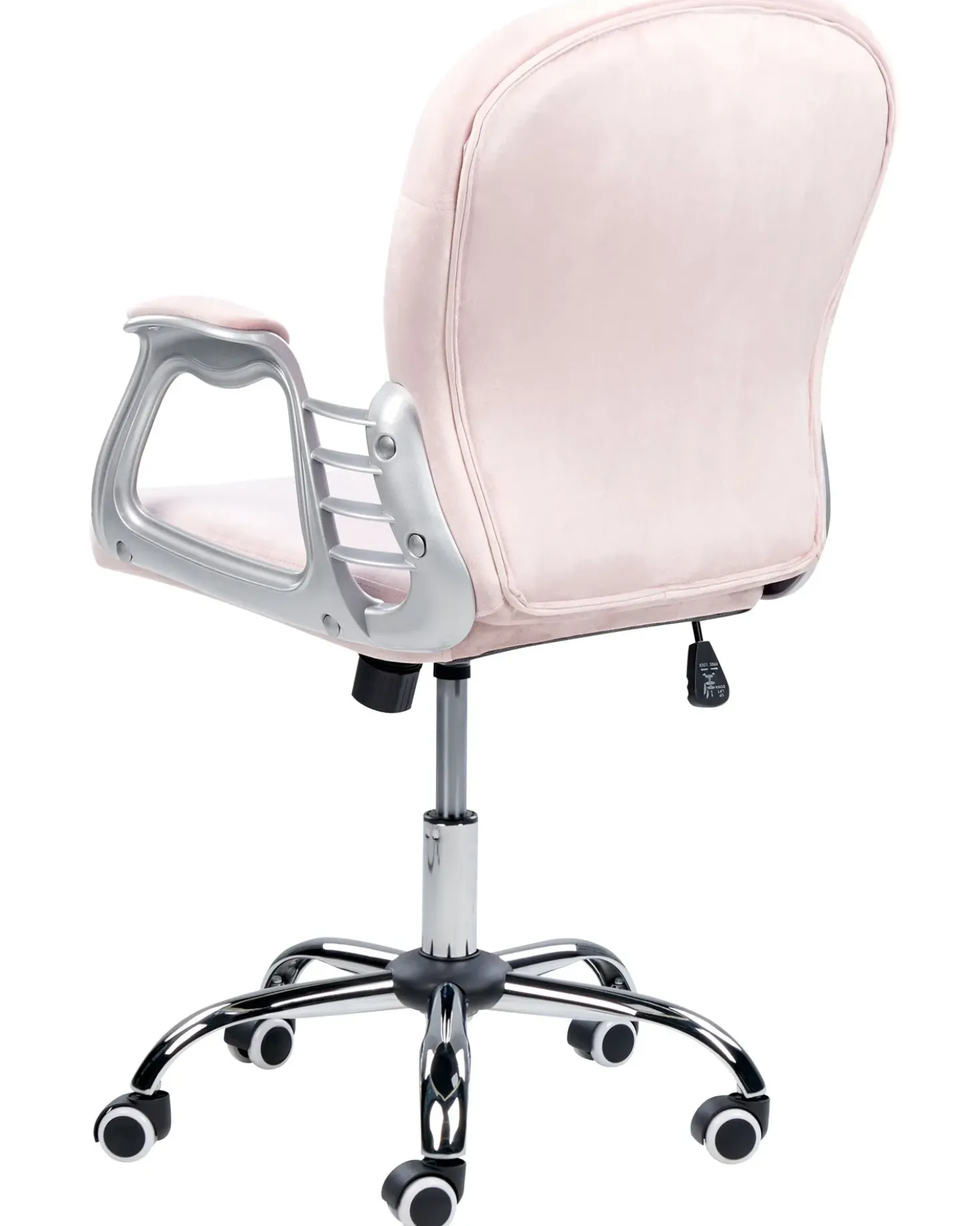 Sedia da scrivania PRINCESS Velluto Rosa pastello