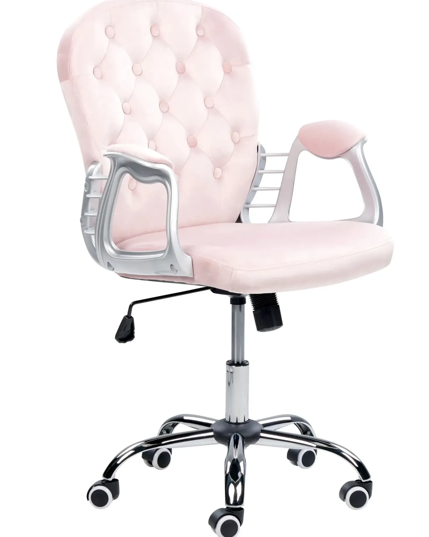 Sedia da scrivania PRINCESS Velluto Rosa pastello