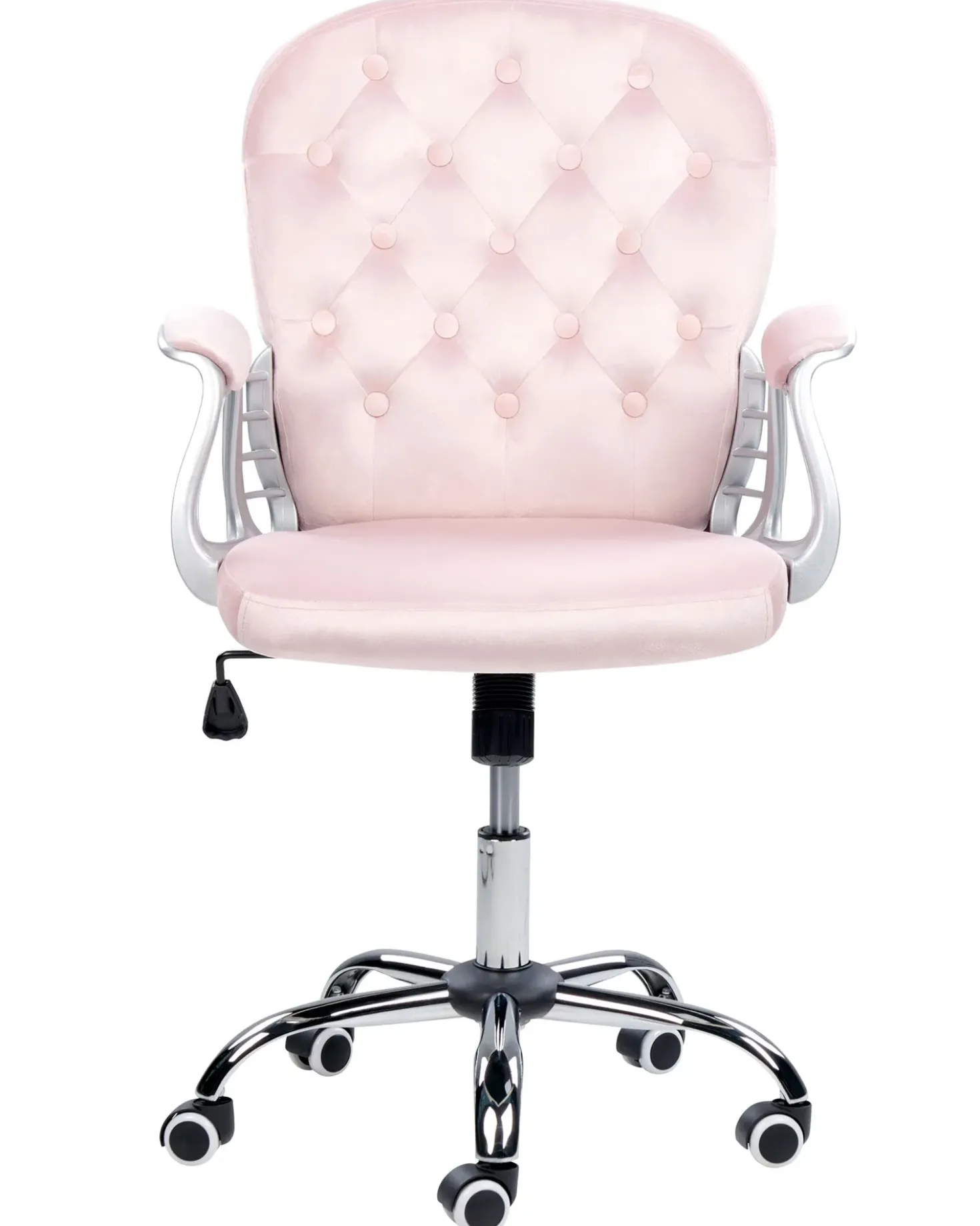 Sedia da scrivania PRINCESS Velluto Rosa pastello