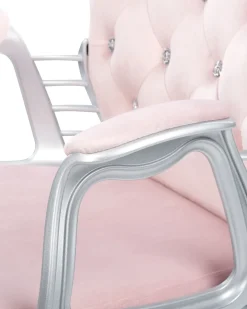 Sedia da scrivania PRINCESS Velluto Rosa pastello