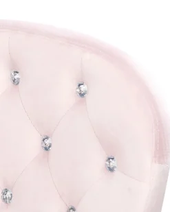 Sedia da scrivania PRINCESS Velluto Rosa pastello