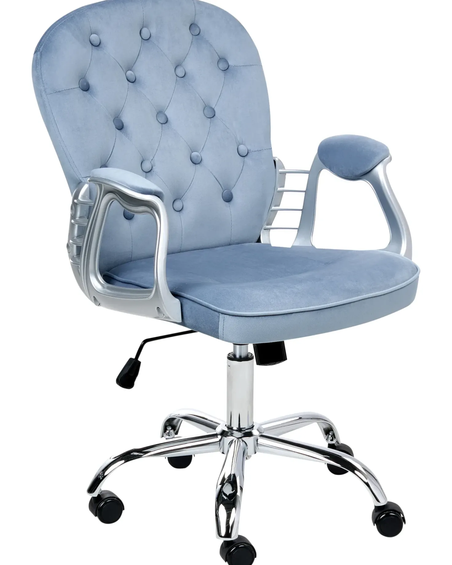 Sedia da scrivania PRINCESS Velluto Azzurro