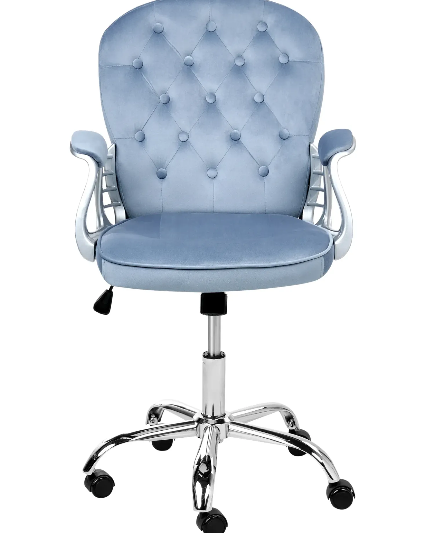 Sedia da scrivania PRINCESS Velluto Azzurro
