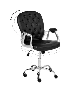 Sedia da scrivania PRINCESS Pelle sintetica Nero