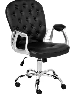 Sedia da scrivania PRINCESS Pelle sintetica Nero