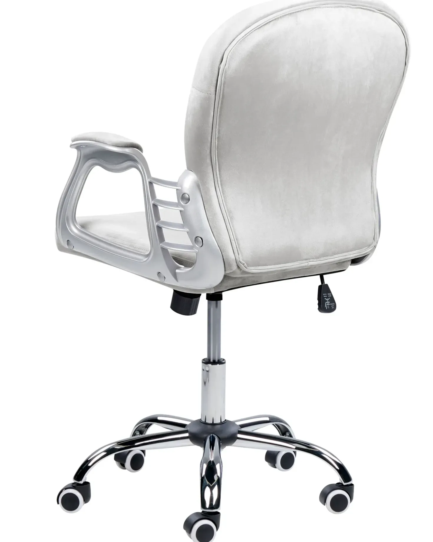 Sedia da scrivania PRINCESS Velluto Grigio chiaro