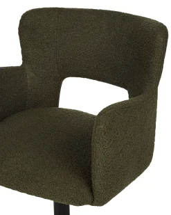 Sedia da scrivania SANILAC II Bouclé Verde scuro