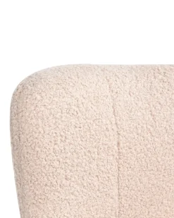 Sedia da scrivania SANILAC II Bouclé Beige