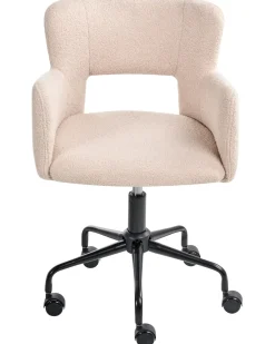 Sedia da scrivania SANILAC II Bouclé Beige