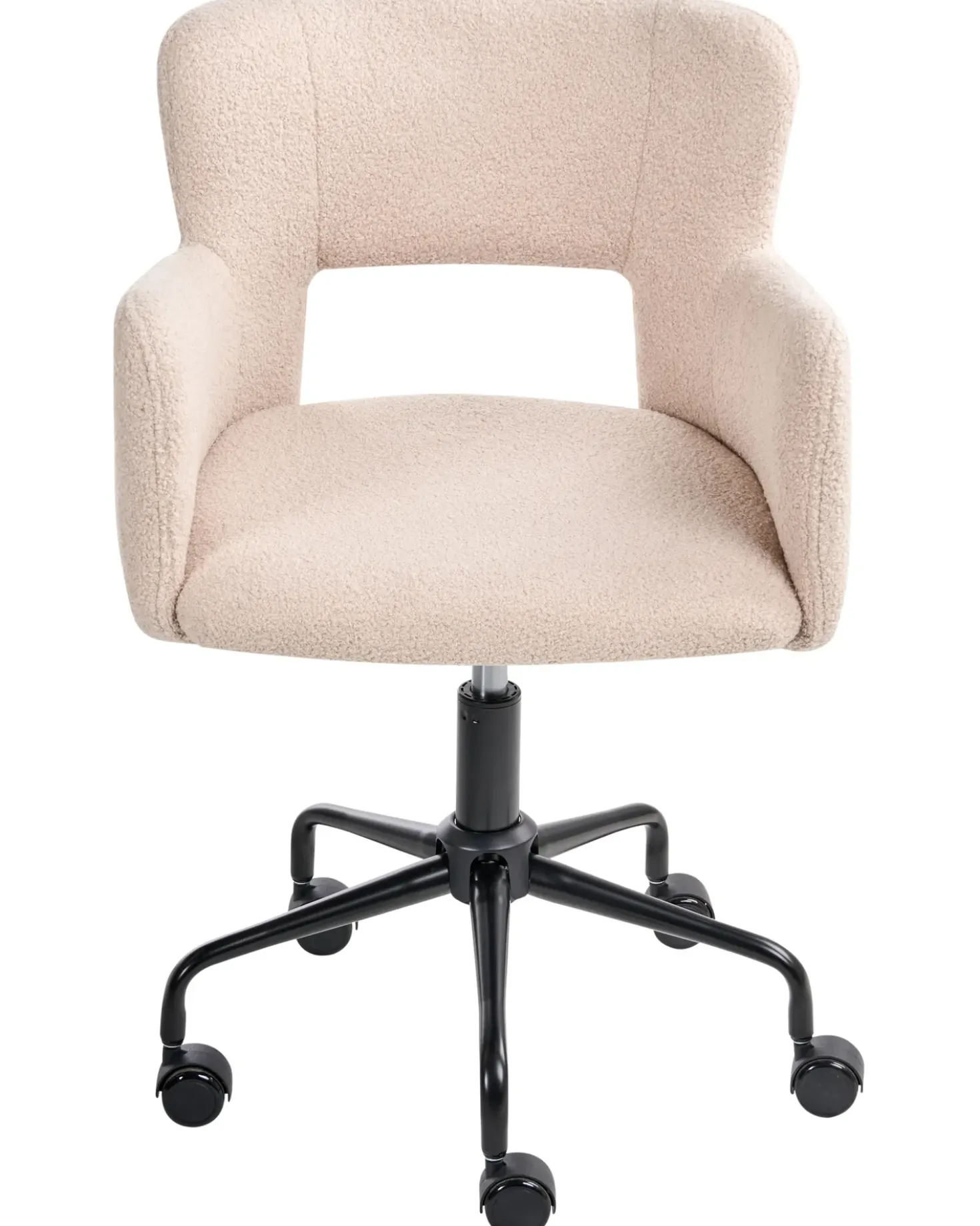 Sedia da scrivania SANILAC II Bouclé Beige