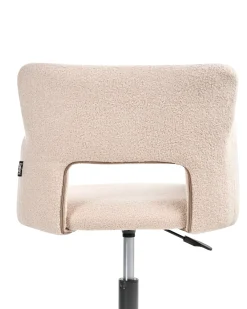 Sedia da scrivania SANILAC II Bouclé Beige