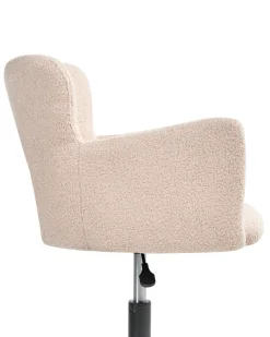 Sedia da scrivania SANILAC II Bouclé Beige
