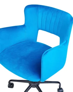 Sedia da scrivania SANILAC II Velluto Blu
