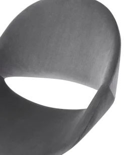 Sedia da scrivania SELMA Velluto Grigio