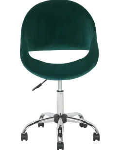 Sedia da scrivania SELMA Velluto Verde smeraldo