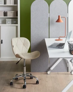 Sedia da scrivania VALETTA Pelle sintetica Beige