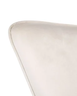 Sedia da scrivania VELENCIA Velluto Bianco sporco