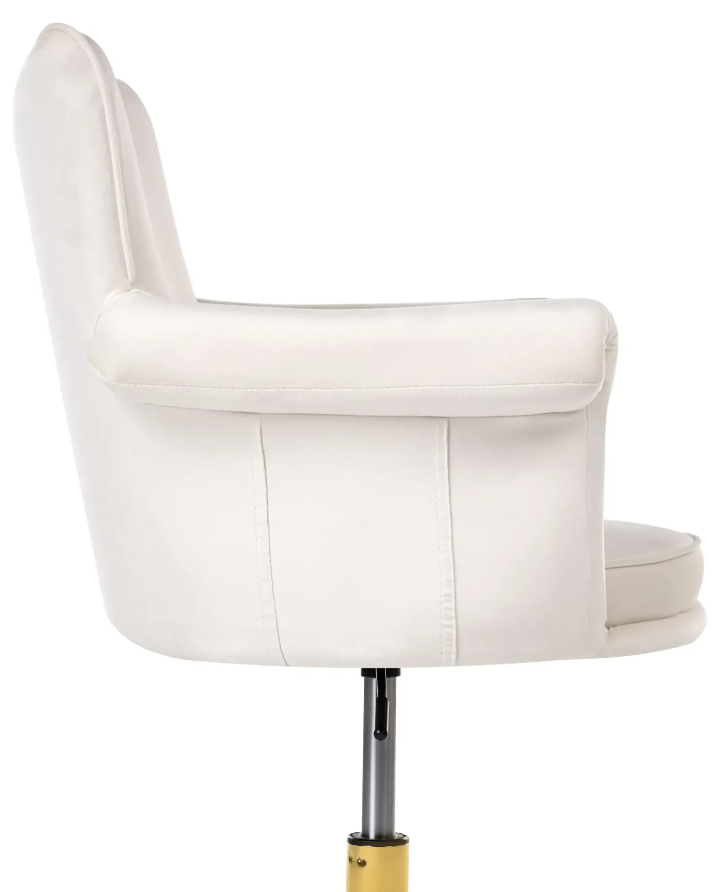 Sedia da scrivania VELENCIA Velluto Bianco sporco