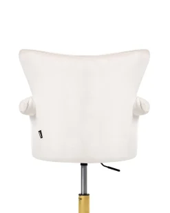 Sedia da scrivania VELENCIA Velluto Bianco sporco
