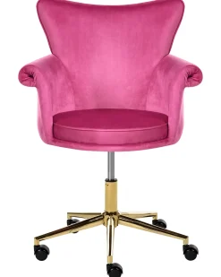 Sedia da scrivania VELENCIA Velluto Fucsia