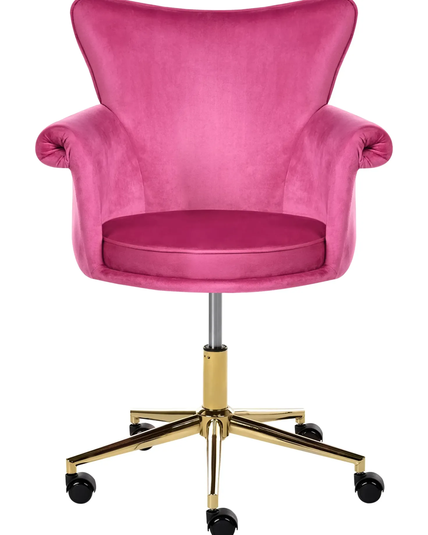 Sedia da scrivania VELENCIA Velluto Fucsia