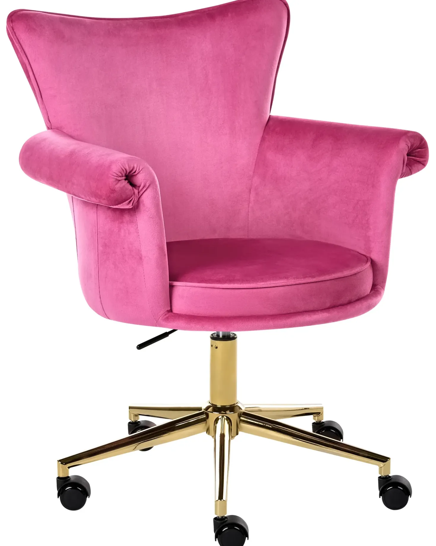 Sedia da scrivania VELENCIA Velluto Fucsia