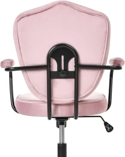 Sedia da scrivania VELISSE Velluto Rosa pastello