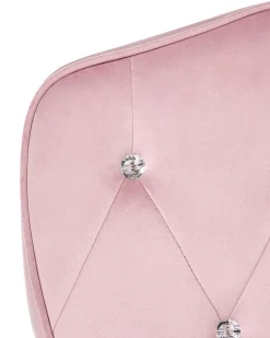 Sedia da scrivania VELISSE Velluto Rosa pastello