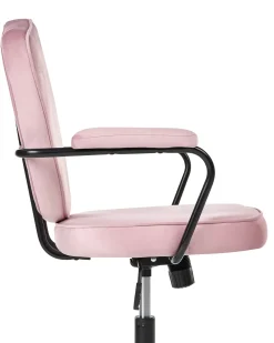 Sedia da scrivania VELISSE Velluto Rosa pastello