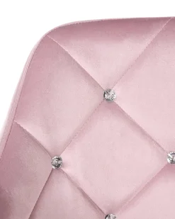 Sedia da scrivania VELORIA Velluto Rosa pastello